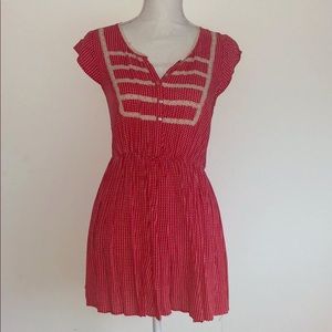 Free People Red Polka Dot Mini Sun Dress